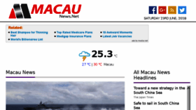 What Macaunews.net website looked like in 2018 (5 years ago)