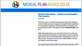 What Medical-plan-advice.co.za website looked like in 2018 (5 years ago)