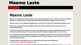 What Maemo-leste.github.io website looked like in 2018 (5 years ago)