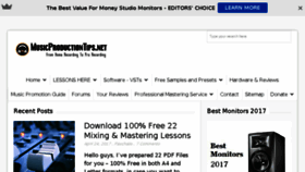 What Musicproductiontips.net website looked like in 2018 (5 years ago)