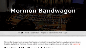 What Mormonbandwagon.com website looked like in 2018 (5 years ago)