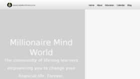 What Millionairemindworld.com website looked like in 2018 (5 years ago)