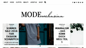 What Modewahnsinn.de website looked like in 2018 (5 years ago)