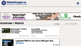 What Malmotorget.se website looked like in 2018 (5 years ago)