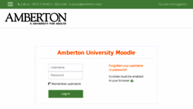 What Moodle.amberton.edu website looked like in 2018 (5 years ago)