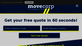 What Movecorp.co.uk website looked like in 2018 (5 years ago)