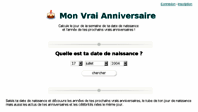 What Monvraianniversaire.com website looked like in 2018 (5 years ago)