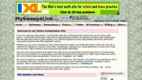 What Mysweepslink.com website looked like in 2011 (13 years ago)