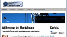 What Mondolingua.com website looked like in 2018 (5 years ago)