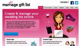 What Marriagegiftlist.com website looked like in 2018 (5 years ago)
