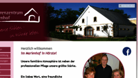 What Marienhof-hoerstel.de website looked like in 2018 (5 years ago)