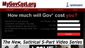 What Mygovcost.org website looked like in 2018 (5 years ago)