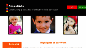 What Masskids.org website looked like in 2018 (5 years ago)