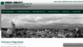 What Megaequity.com website looked like in 2018 (5 years ago)