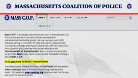 What Masscop.org website looked like in 2018 (5 years ago)