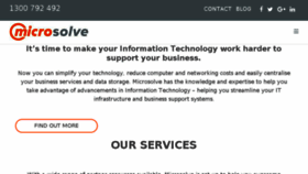 What Microsolve.com.au website looked like in 2018 (5 years ago)