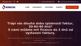 What Motracom.cz website looked like in 2018 (5 years ago)