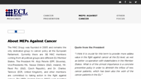 What Mepsagainstcancer.org website looked like in 2018 (5 years ago)