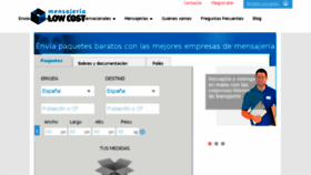 What Mensajerialowcost.es website looked like in 2018 (5 years ago)