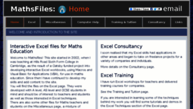 What Mathsfiles.com website looked like in 2018 (5 years ago)