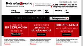 What Moje-racunovodstvo.si website looked like in 2018 (5 years ago)