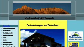 What Mittenwald-andreashof.de website looked like in 2018 (5 years ago)