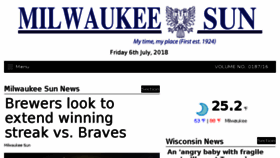 What Milwaukeesun.com website looked like in 2018 (5 years ago)