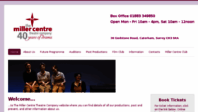What Millercentretheatre.org website looked like in 2018 (5 years ago)