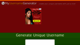 What Myusernamegenerator.com website looked like in 2018 (5 years ago)