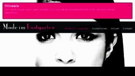 What Modeimlustgarten.de website looked like in 2018 (5 years ago)