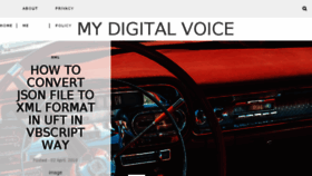 What Mydigitalvoice.in website looked like in 2018 (5 years ago)
