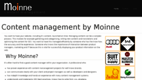 What Moinne.com website looked like in 2018 (5 years ago)