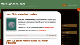 What Morelunches.com website looked like in 2018 (5 years ago)