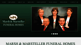 What Marshfuneralhomes.com website looked like in 2018 (5 years ago)