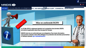 What Maidis.fr website looked like in 2018 (5 years ago)