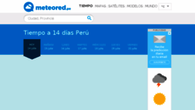 What Meteored.pe website looked like in 2018 (5 years ago)