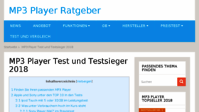 What Mp3playertestsieger.de website looked like in 2018 (5 years ago)