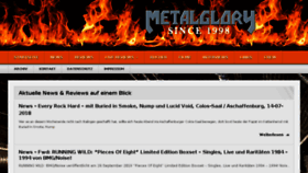 What Metalglory.com website looked like in 2018 (5 years ago)
