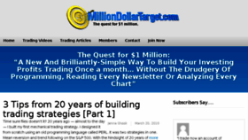 What Milliondollartarget.com website looked like in 2018 (5 years ago)