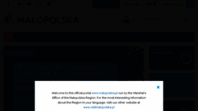What Malopolskie.pl website looked like in 2018 (5 years ago)