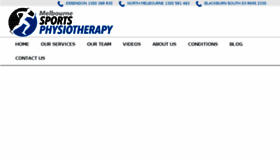 What Melbournesportsphysiotherapy.com.au website looked like in 2018 (5 years ago)