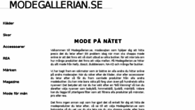 What Modegallerian.se website looked like in 2018 (5 years ago)