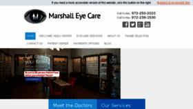 What Marshalleyecare.com website looked like in 2018 (5 years ago)
