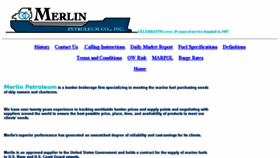 What Merlinpetroleum.com website looked like in 2018 (5 years ago)