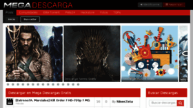 What Mega-descarga.com website looked like in 2018 (5 years ago)