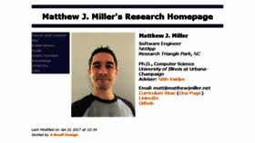 What Matthewjmiller.net website looked like in 2018 (5 years ago)