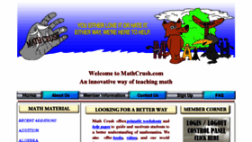 What Mathcrush.com website looked like in 2018 (5 years ago)