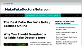 What Makefakedoctorsnote.com website looked like in 2018 (5 years ago)