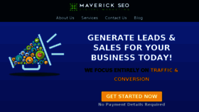 What Maverickseo.uk website looked like in 2018 (5 years ago)