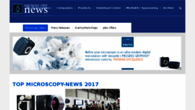 What Microscopy-news.com website looked like in 2018 (5 years ago)